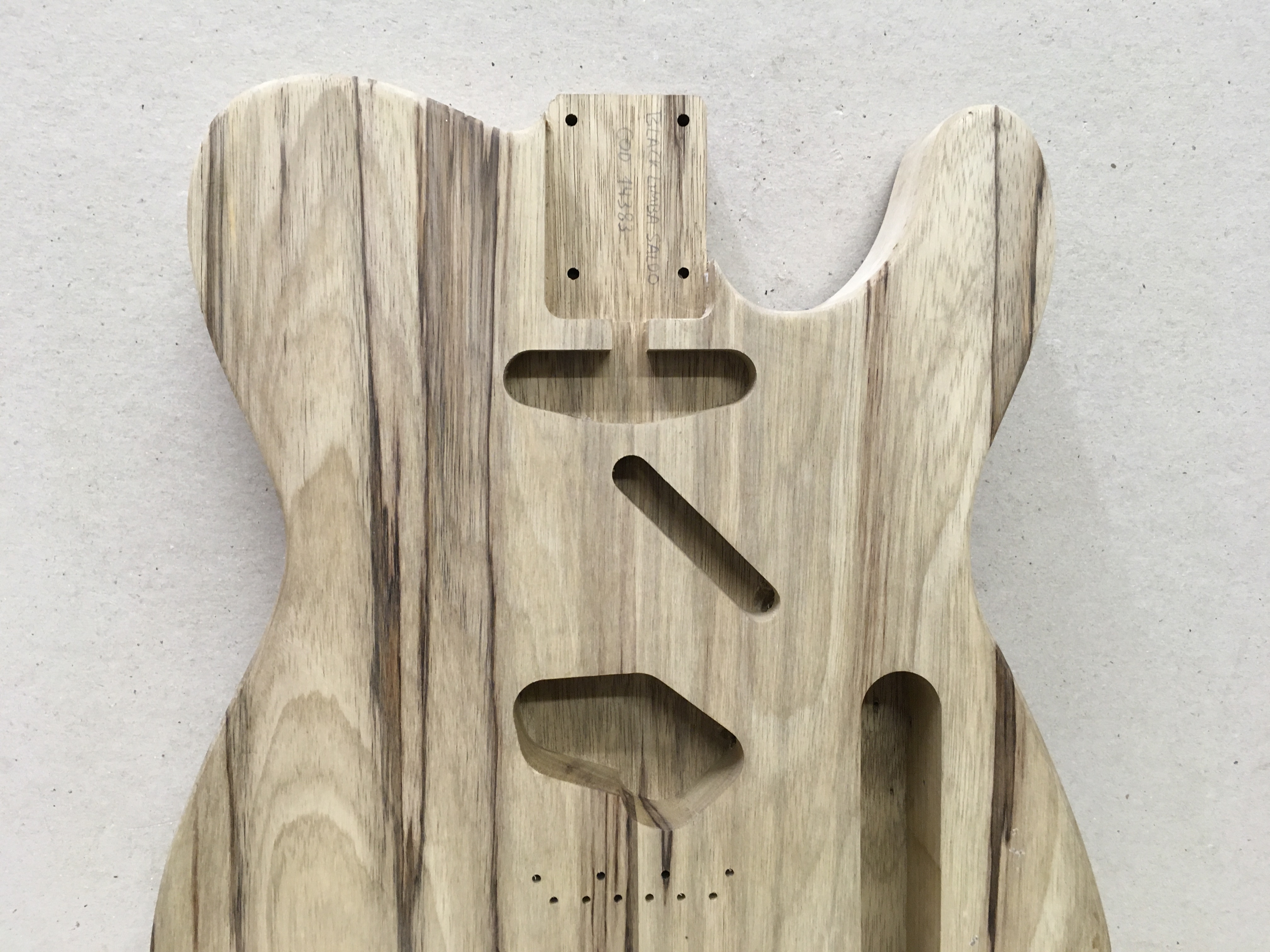 Black Limba Guitar Body - Telecaster Style