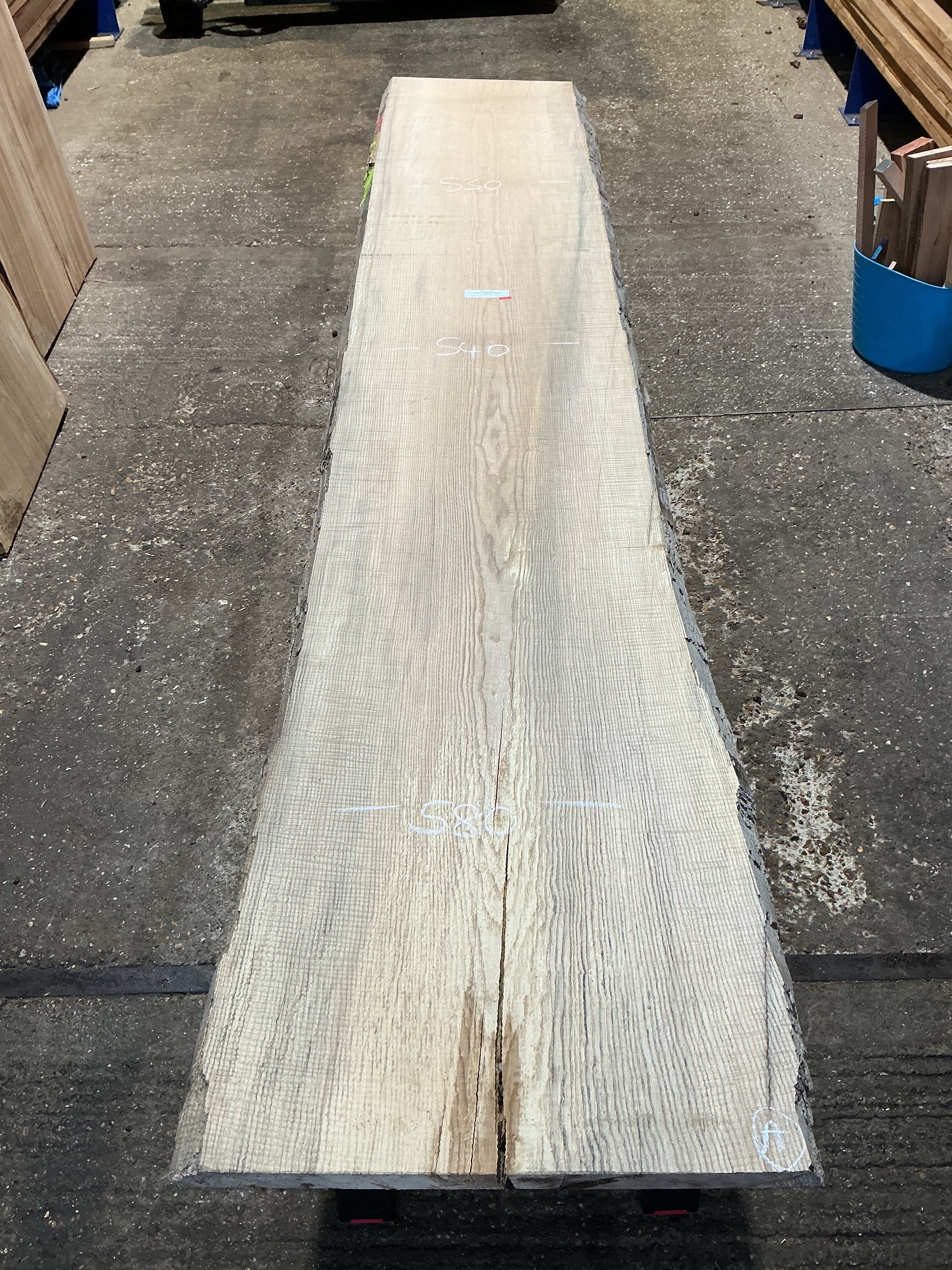 Rippled English Ash Slab
