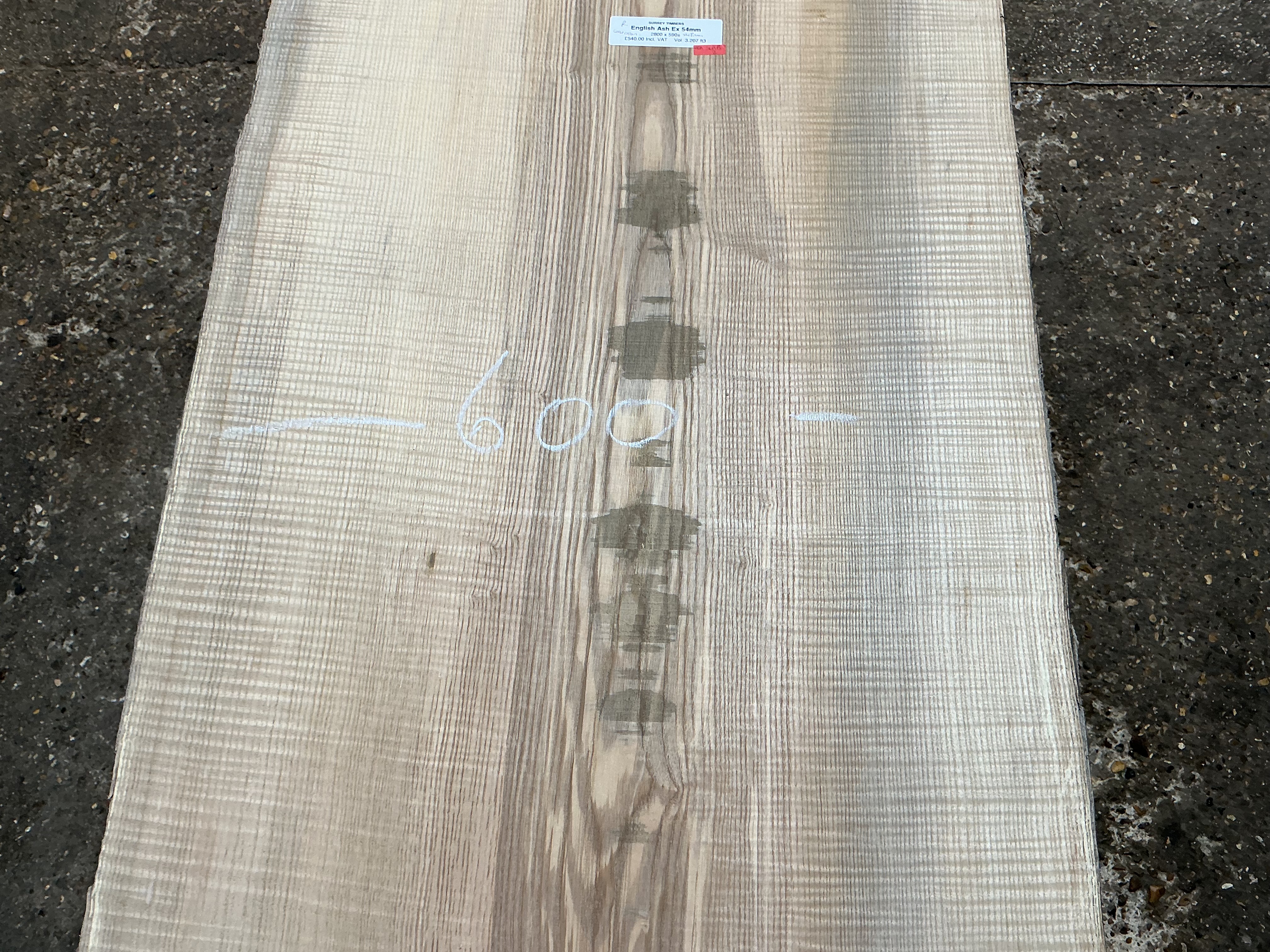 Rippled English Ash Slab
