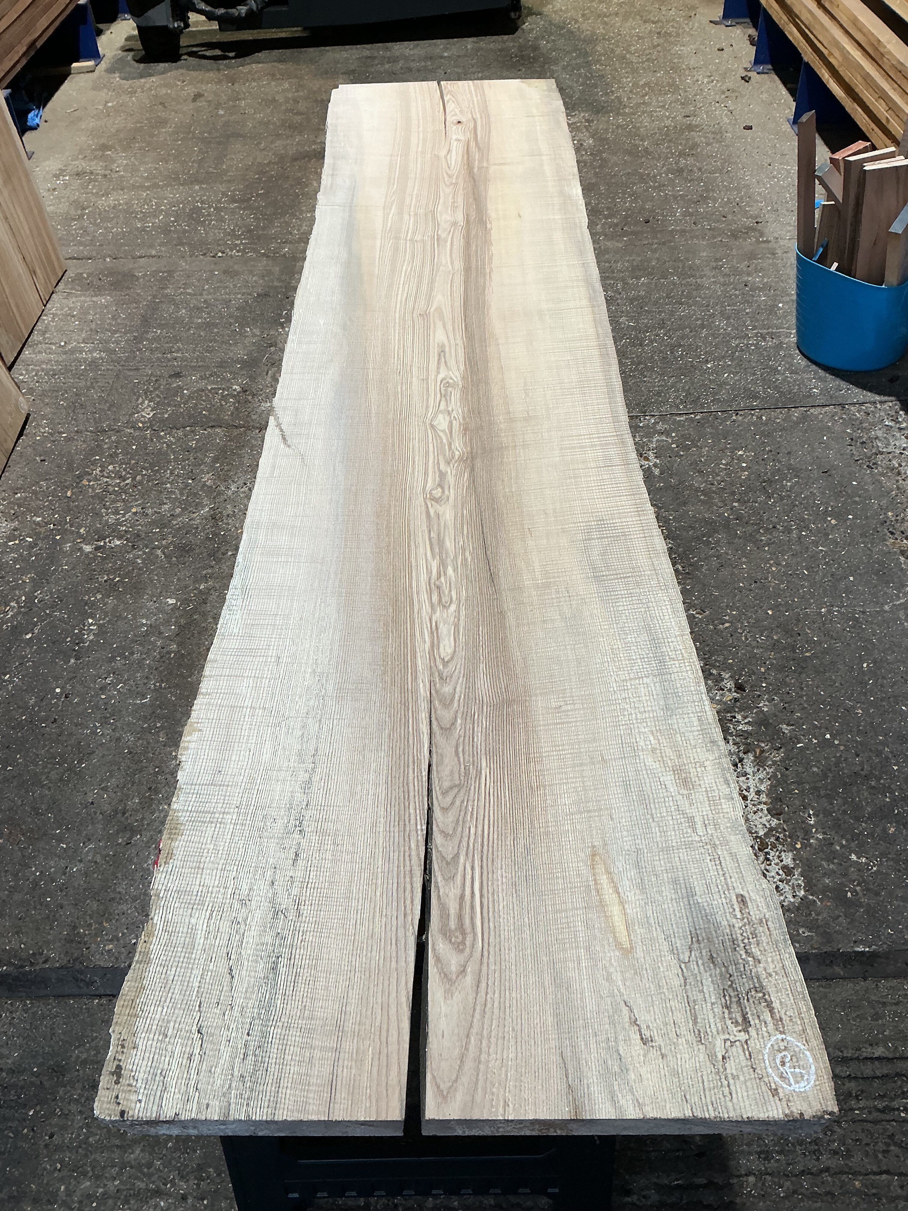Rippled English Ash Slab