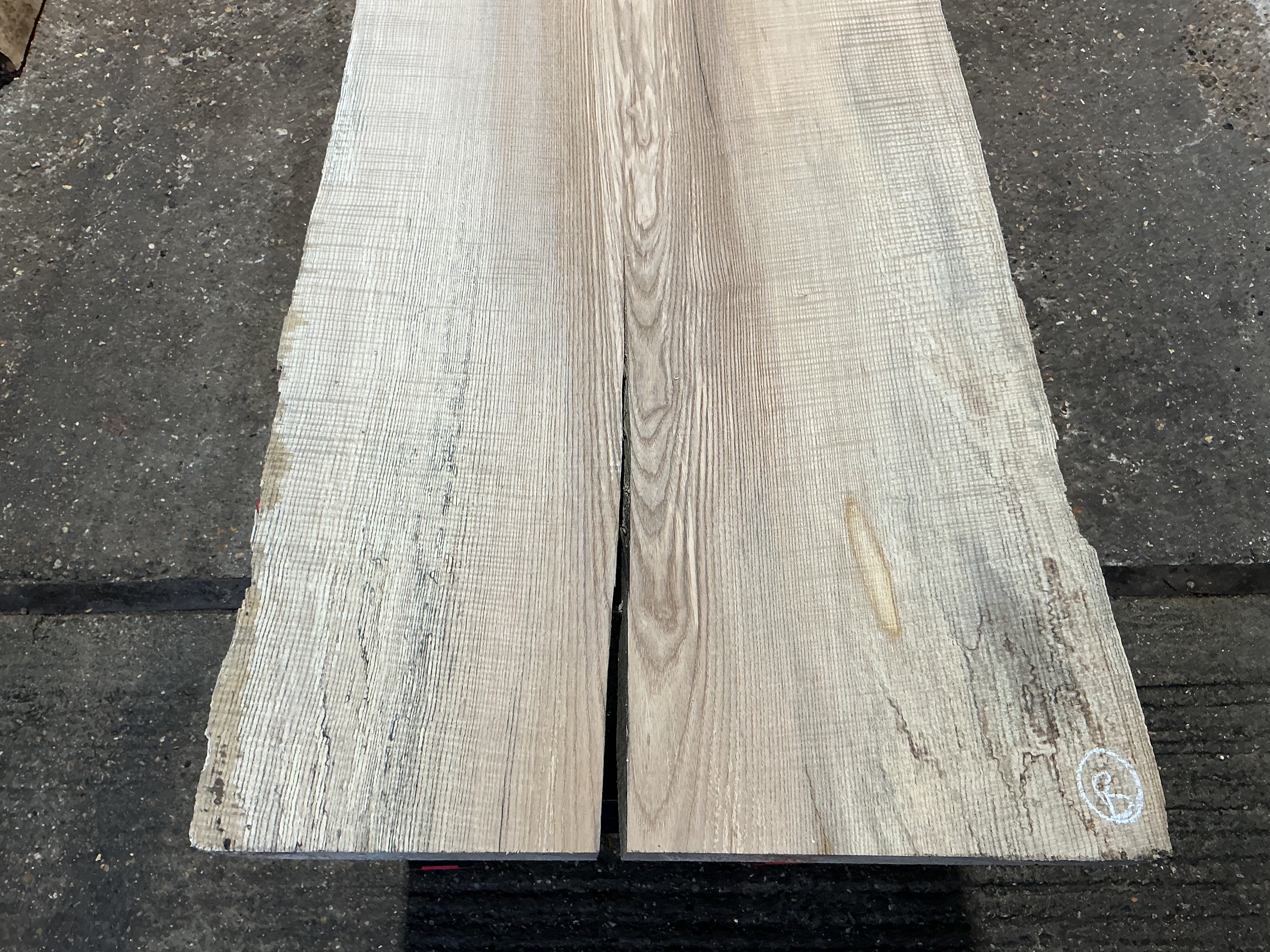 Rippled English Ash Slab