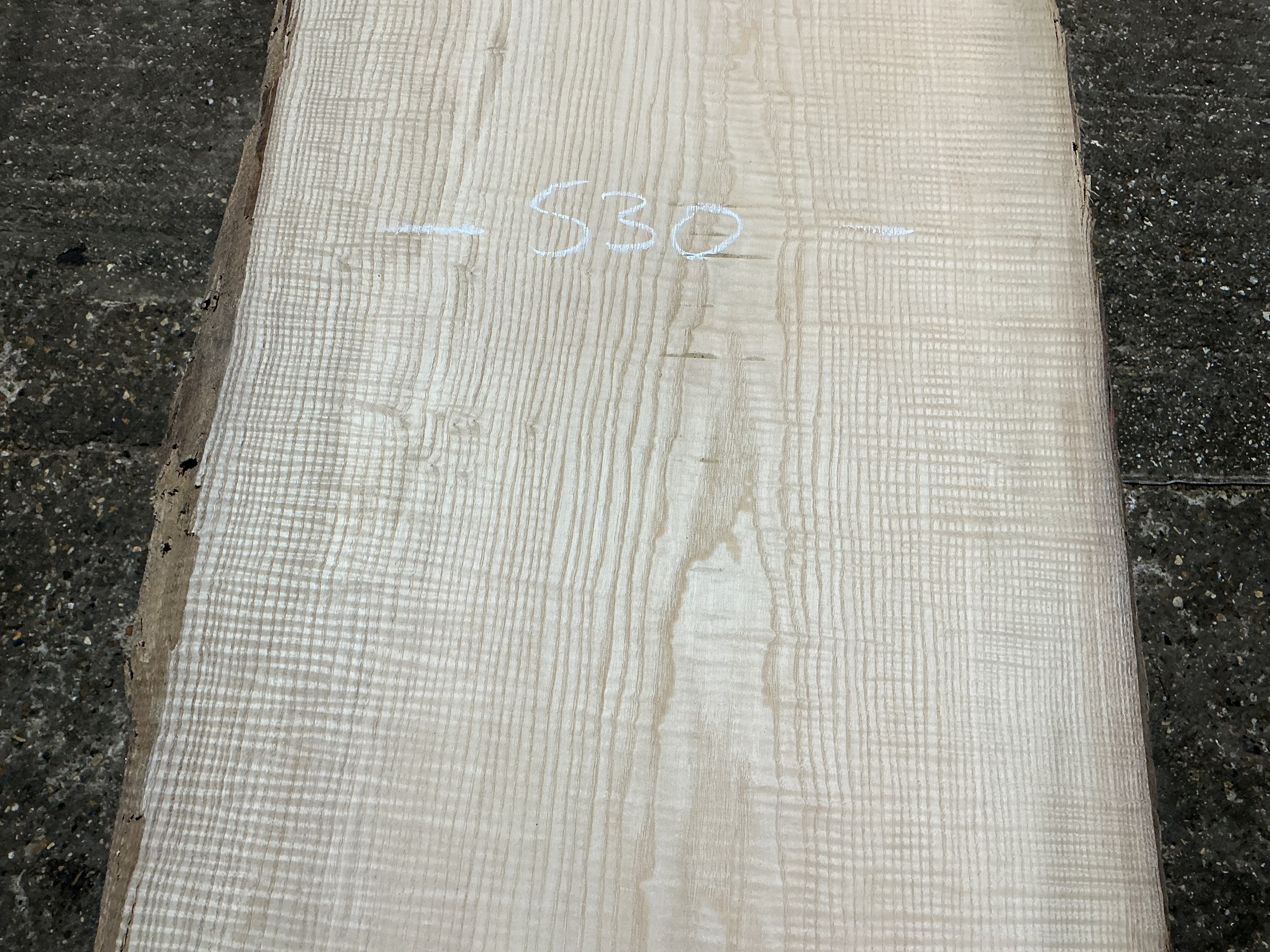 Rippled English Ash Slab - 4 - Surrey Timbers ltd